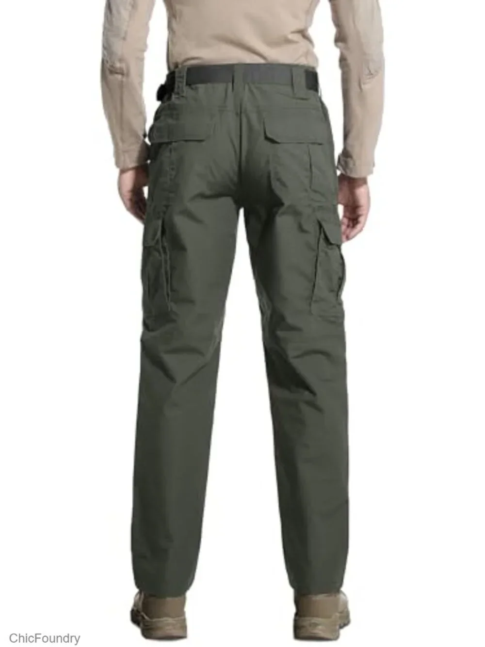 Men's Tactical Pants Lightweight Water Resistant Cargo Pants Flex Ripstop EDC